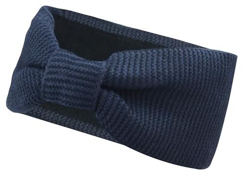 Vanessa & Melissa Gestricktes Damen Stirnband mit Schleife, Mädchen Haarband gefüttert mit warmem Fleece Innenfutter, Ohrenschützer SB1015
