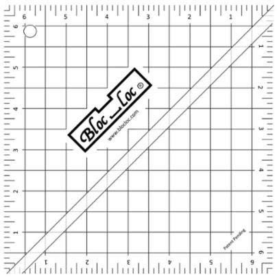 Bloc Loc Dreieckslineal, 16,5 cm, halbrund, Acryl-Lineal