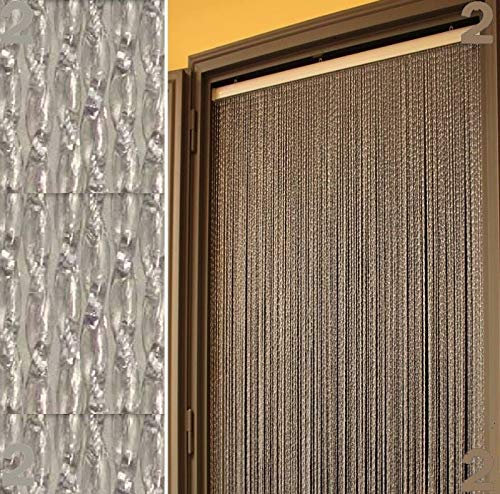 BricoShopping® Tenda MOSCHIERA Mod.R a fili in pvc regolabile Zanzariera per porta finestra esterna ingresso balcone camper ANTIMOSCHE anti insetti MOSCHE ombreggiante