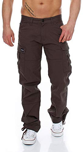 Big Seven Brian Cargo Hose Comfort Fit Herren Jeans, Farbe:Braun (Wren), Hosengröße:W48/L32