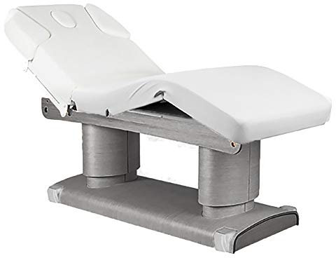 023838H Table de massage électrique Gris/blanc avec chauffage