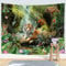 JAWO Tiger Wandteppich, Waldtier im tropischen Regenwald, Landschaft, Kunst für Zimmer, Wohnheim, Dekoration, Wohnzimmer, Schlafzimmer, Tagesdecke, TV-Hintergrund, College, 152,4 x 101,6 cm