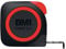 BMI TaschenbandmaÃŸ 411 VARIO Standard, Länge 8 m Bandbreite: 19 mm, weisslackiertes Band, Gehäuse schwarz/rot, Massband 411841