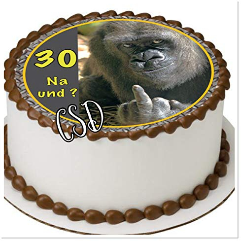 Tortenaufleger 30.Geburtstag M1, Essbares Tortenbild, Zuckerpapier, Fototorte, Geburtstag