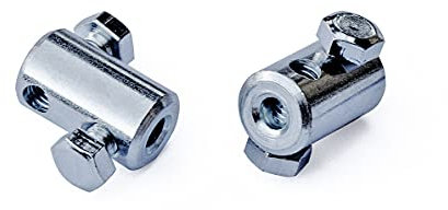 Morsetto serracavi diametro 4,5 mm. in ferro zincato 2 viti laterali 4 pz.