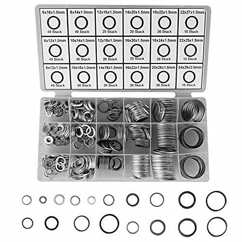 Aluminium Dichtring Set 450tlg Dichtungsring O-Ring Dichtung Dichtungsscheibe
