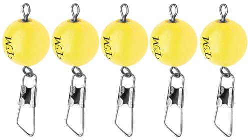 Trout Master Piloten mit Karabiner zum Forellenangeln Swivel Snap Pilot, Durchmesser/Farbe:12mm / Yellow