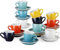 LOVECASA, Serie Sweet, Espresso-Kaffeeservice aus Porzellan für 12 Personen, Tasse 80 ml + Untertasse