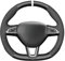MEWANT Lenkradbezug für Skoda Octavia / Fabia / Kodiaq / Citigo / Superb / Scala per Hand Nähen Lenkradschoner