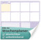 YOURGANIZE® Wochenplaner - DIN A4 - Abwischbar & Selbstklebend - Whiteboard für Mehr Produktivität - Flieder (Lila)