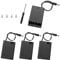 4 Pièces Support de Pile 3 x 1.5V AA avec Couvercle et Interrupteur On/Off, KUOQIY 4.5V Plastique Support de Batterie Coque avec Prise CC 2.1x5.5 mm, Batterie Boîte de Rangement avec Vis et Tournevis