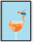HAUS AND HUES Preppy Pictures Bar Art – Bunte Cocktail-Drucke, Barwagen-Zubehör, minimalistisches blaues und orangefarbenes Bild für Raumästhetik, Vintage-Aperol-Spritz (30.5x40.6 cm, ungerahmt)