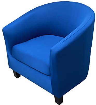 Highdi Sesselschoner Sesselüberwurf mit Elastisch Stretch Husse 2 Stück, Club Chair Schonbezug Sofabezug mit hoher Dehnung Sessel für Loungesessel Cocktailsessel (einfarbig Königsblau)