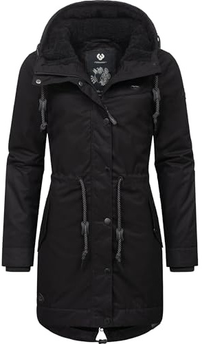 Ragwear Damen Wintermantel Warmer Parka lang mit Kapuze YM-Canny Intl XS-6XL