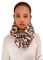 Lina & Lily Winter Loop Schal Snood Damen aus Kunstpelz (Leopard Beige)