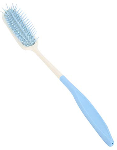 ANKROYU Haarbürste mit langem Griff, ergonomische Bürste mit rutschfestem Griff für Senioren, Kamm mit langem Griff für behinderte und ältere Menschen(Haarbürste)