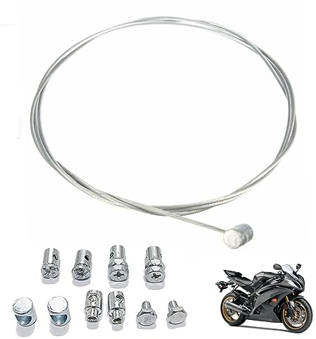 Cavo Frizione Universale Cavo Acceleratore Gas Universale 1 metri Ø1,2mm Transmissione con Morsetto Ferma Universale per Carburatore Scooter Moto (1 cavo)
