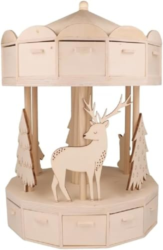 Artemio Adventskalender - Let it snow - Karussell - 41 x 28 x 28 cm