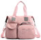 DEEVORCA Moda Casual Borse A Tracolla Donna Leggera Viaggio Borse A Spalla Multitasche Borsa Lavoro Shopping Multifunzionale Grande Nylon Impermeabile Borsetta Borsa Messenger Rosa