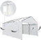 TGEHAP Carport-Seitenwand, Modern, Weiß, UV-Schutz, wasserabweisend, PE-Plane, 50,8 cm L x 17,5 cm H, für 3 x 50 cm Carport-Rahmen, Ersatz-Seitenwandplane, inklusive 2 Seitenwänden und 2 Endplatten