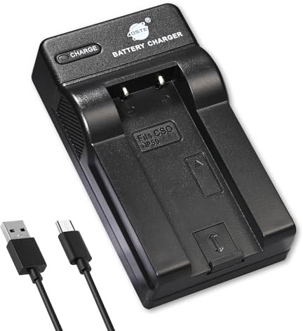 DSTE Portable Camera Battery USB Charger Compatible with Casio NP-50 NP50