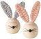 BOLTZE 2 x Dekofigur Ostern Höhe 15 cm Kiefer, Grün, Hellrosa