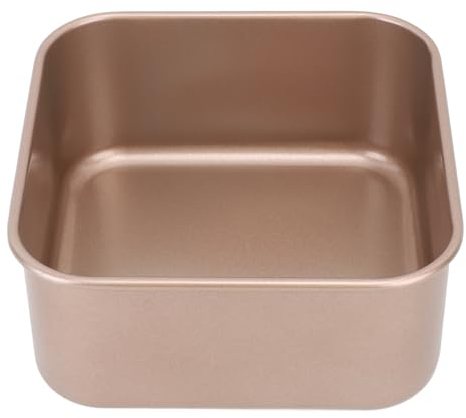 Tissting Bandeja para Hornear, 17 x 17 x 8 cm Acero Al Carbono Fuente para Horno Cuadrado Antiadherente Rustidera para Horno Molde para Hornear para Cocinar Servir