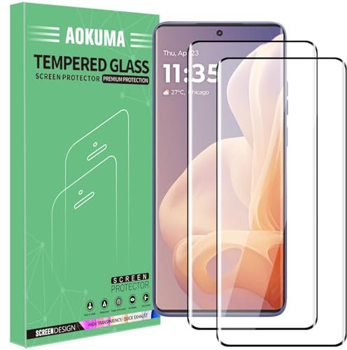 AOKUMA [2 Pezzi Pellicola in Vetro Temperato 3D per Motorola Moto G85 3D Protezioni dello schermo,Durezza 9H,Antivibrazione,Anti-graffio,Resistente alle impronte digitali