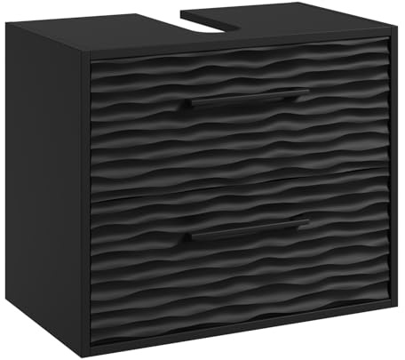 Badplaats B.V. Mueble bajo Lavabo ETNA 60 x 35 x 50 cm - Negro Mate - Mueble de baño - Mueble de Lavabo