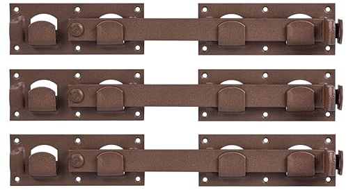 Alberts 821951 DURAVIS® Doppeltorüberwurf | rostbraun duplexbeschichtet | Größe 423 x 70 mm | 3er Set