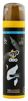 Crep Protect Schuh-Deodorantspray - Geruchsentferner für Schuhe mit 24-Stunden-Schutz, Rückstandsfreie Formel für Alle Sneaker, Erfrischender Duft (Fresh Linen, 150 ml)