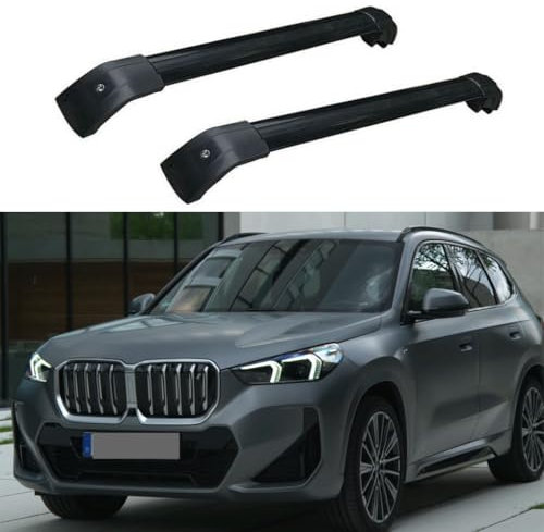 JUNYEW Dachgepäckträger Dachträger für BMW X1 U11 2022 2023 2024 -Aluminium (2 Stücke) Integrierte Dachreling Tragkraft 75 Kg Vormontiert Inklusive Schloss,P
