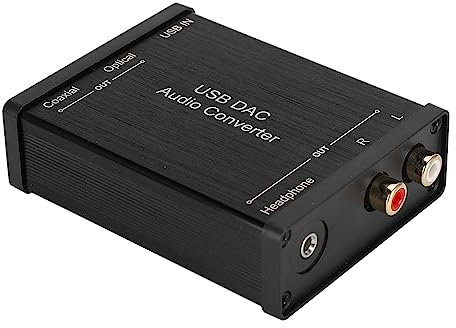 GV‑023 Digital to Analog DAC Converter USB Sound Card USB Sound Card SPDIF Coaxial PCM and 3.5mm Headphone Jack Optical Adapter DAC Converter Headsets