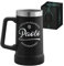 Maverton Boccale da birra personalizzato in acciaio inox - Tazza termica nera da campeggio 700ml - Bicchiere termico 6h caldo/10h freddo - Bicchieri birra - Regalo uomo compleanno - Regalo fidanzato