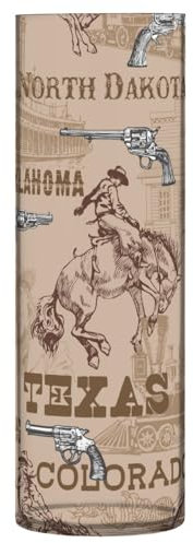 Zylindervasen im Retro-Stil mit Cowboy-Gewehr, Kunststoff, für Blumen, 30 x 9 cm, Heimdekoration, Vasen, ästhetische Vasen für Wohnzimmer, Esstisch, Bücherregal, Bibliotheksdekoration