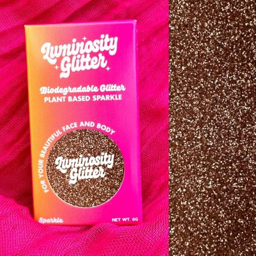 Rose Gold Fine Glitter Makeup - Biodegradable Eco Glitter Makeup - for use on Your face, Body, Hair and Nails - Fine Glitter Eye Makeup (Rose Gold Fine)