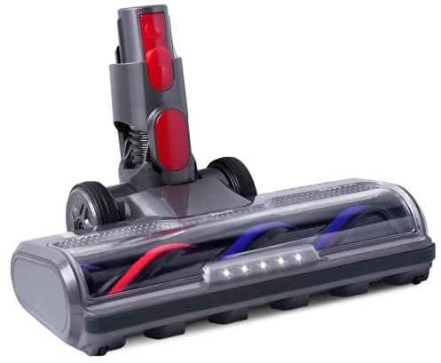 HT TopHinon Brush Head Replacement Compatible with Dyson V7 V8 V10 V11 V15 Vaccum Cleaner, Motorhead Brush Head with 5 LED Lights, Spare Parts for Carpets and Hard Floors
