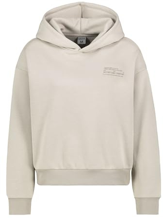 Sublevel Damen Basic Pullover Hoodie mit Mini-Print beige M