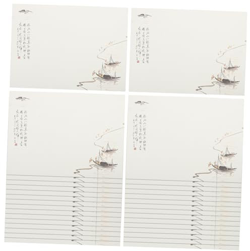 NUOBESTY 10sätze Vintage Schreibpapier Mit Blättern Buntem Wasserfarben-design Für Briefe Und Einladungen Nostalgische Stationery Für Kreative Schreibprojekte