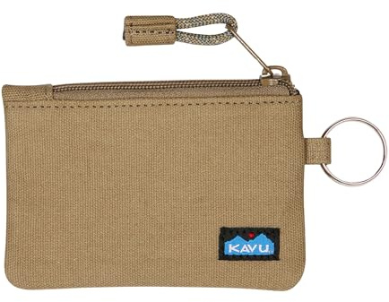 KAVU Stirling Doppelseitige Slim Cotton Canvas Zip Wallet, Oliv/Blatt für mich (Leaf It to Me), Einheitsgröße, Minimalistisch, kompakt