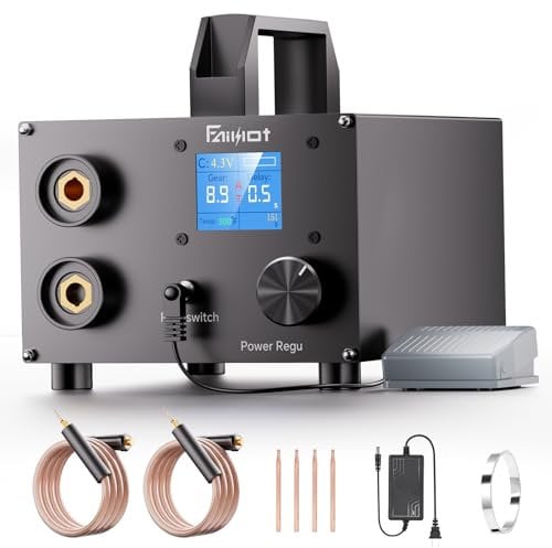 Dual Farad Spot Welder, Faiuot 250 Gears Adjustable 3000F Capacitor Battery Spot Welder with 1.8'' LCD Display,Portable Spot Welder for 0.1-0.3mm Nickel Strip Welding, Ideal for Battery Pack Making