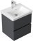 Magnolia Home Badmöbel mit Villeroy & Boch Subway 2.0 Waschbecken 50 cm Farbe Grafit