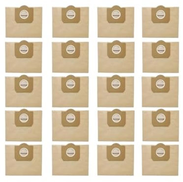 UEDBKCUJ Bolsa De Repuesto con Filtro HEPA For Aspiradoras Karcher MV3, WD3, WD3200, WD3300, A2204, A2656, WD3.500P, SE4001 Y SE4002.(20PCS)