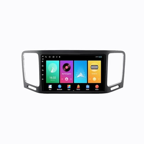 9 Android 15 Pantalla Táctil Radio 2 DIN Coche Pantalla para VW Volkswagen Sharan 2012-2018 con Enlace Espejo/GPS/FM/BT/Ventilador de refrigeración/Reproductor Multimedia(2+32G)