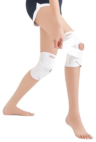Detroland Atmungsaktive Meniskus-Knieschoner, Kompressions Kniebandage mit Luftgitterstoff, Einstellbare Kniepackung, Ultra-Weicher Verband füR Meniskusriss, Arthritis Relief(Achte Generation-B,4XL)
