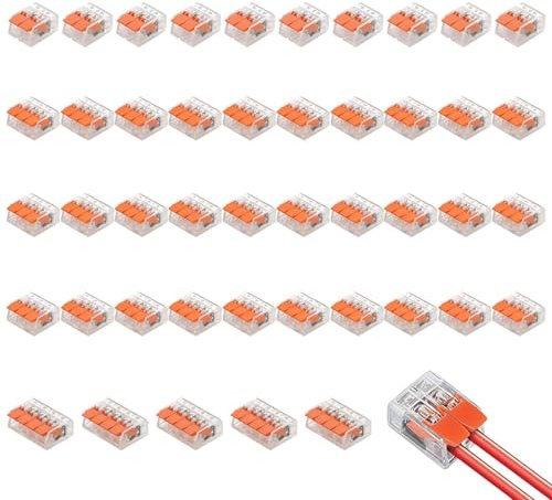45 Stück Kabelklemmen Set, Klemmen 2/3/4 Polig, Kabelverbinder, Lüsterklemmen Steckbar Für Hausverkabelung, Automobilbereich, Beleuchtung Und Elektroinstallationen