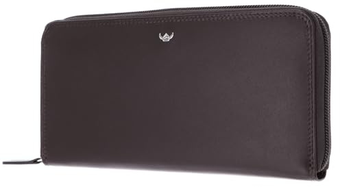 Golden Head Leder Geldbörse Polo RFID Protect RV-Damenbörse 2822 Dunkelbraun