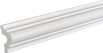 PROVISTON Stuckleiste Kunststoff Weiß - 18 x 38 x 2000 mm Moderne Zierleiste für die Wand