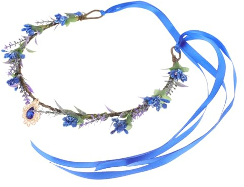 BELLIFFY Mystischer Haarschmuck mit Wassertröpfchen Anhänger aus Kunststoff und Kunstharz für Hochzeit und Fotografie Ergänzt V-förmige Blumenkrone Elegant