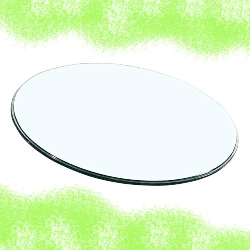 SMELEDFCFK 55cm 80cm 90cm 100cm Tablero De Vidrio Redondo Cristales para Mesas Redondo Trasnparente Tablero De Mesa De Mesa De Comedor 6mm(80cm(31.5in))